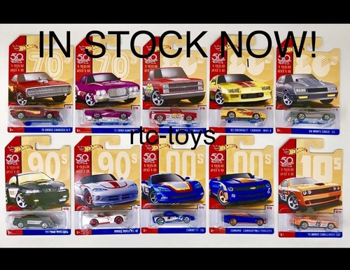 hot wheels 50th anniversary throwback 10pk